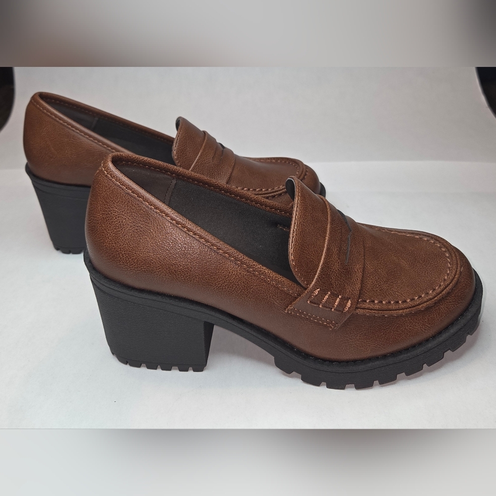 Soda Brown Loafers for Women - Picture 3 of 3